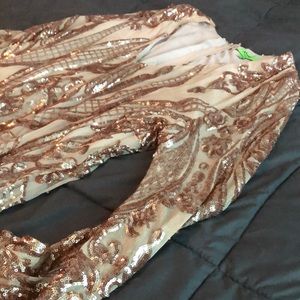 Gold sequence dress